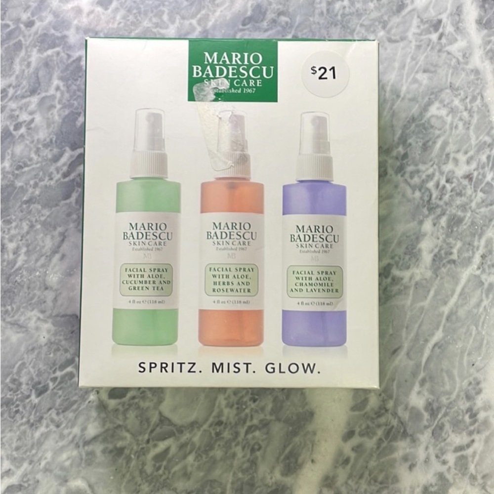 New Mario Badescu Spritz Mist Glow Facial‎ Spray Set